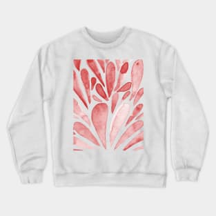 Watercolor artistic drops - red Crewneck Sweatshirt